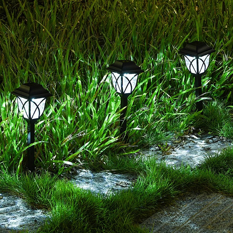 Solar Pathway Lights 4 Pack 17 Inch LED Waterproof Garden | Lumfield
