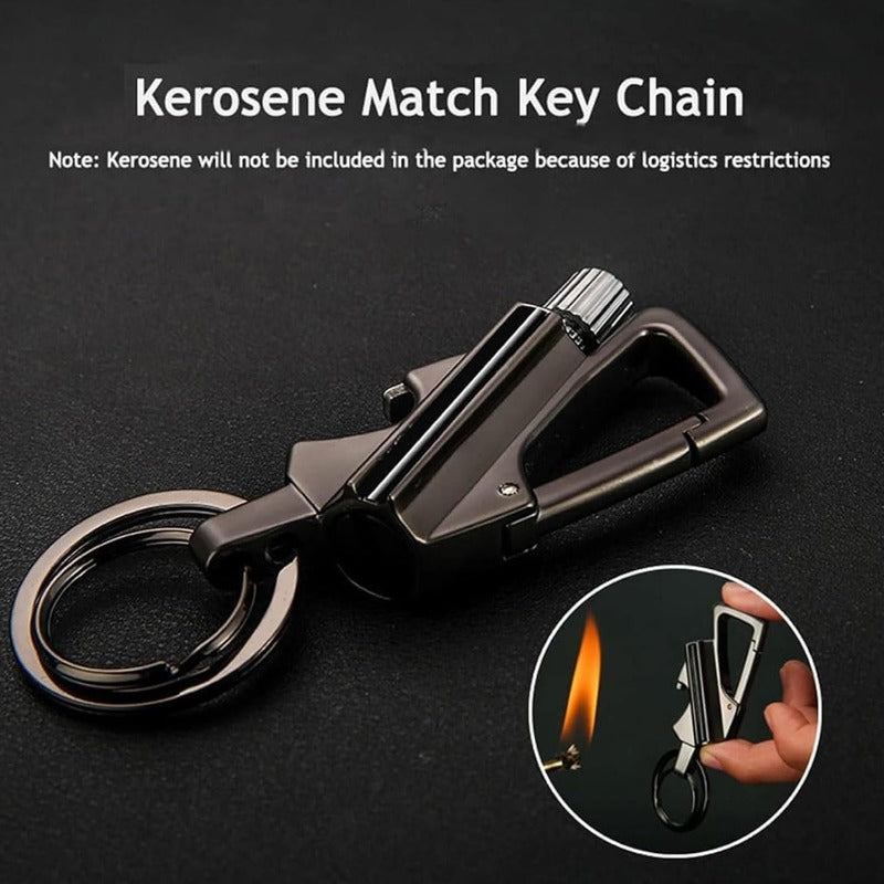 Permanent Match Keychain 3 In 1 Survival Lighter Bottle Opener | Lumfield