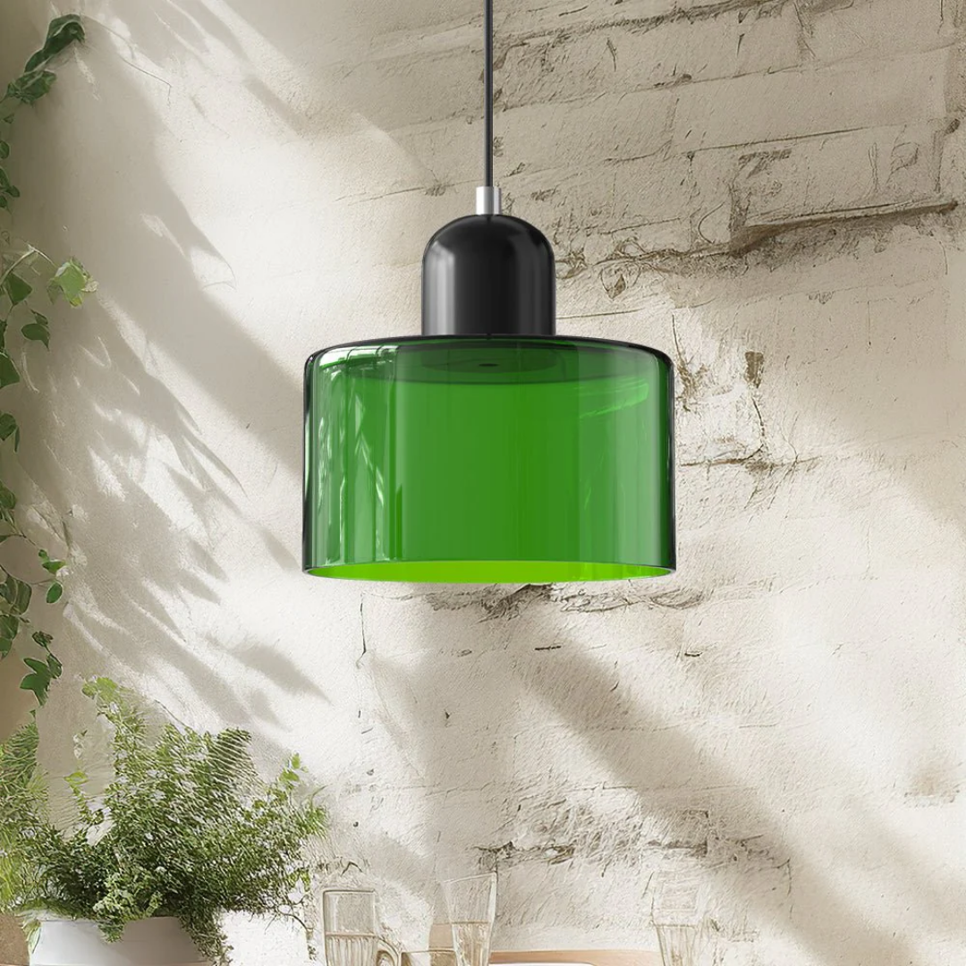Retro Glass Pendant Light 6 Inch Adjustable 59 Inch Drop | Lumfield