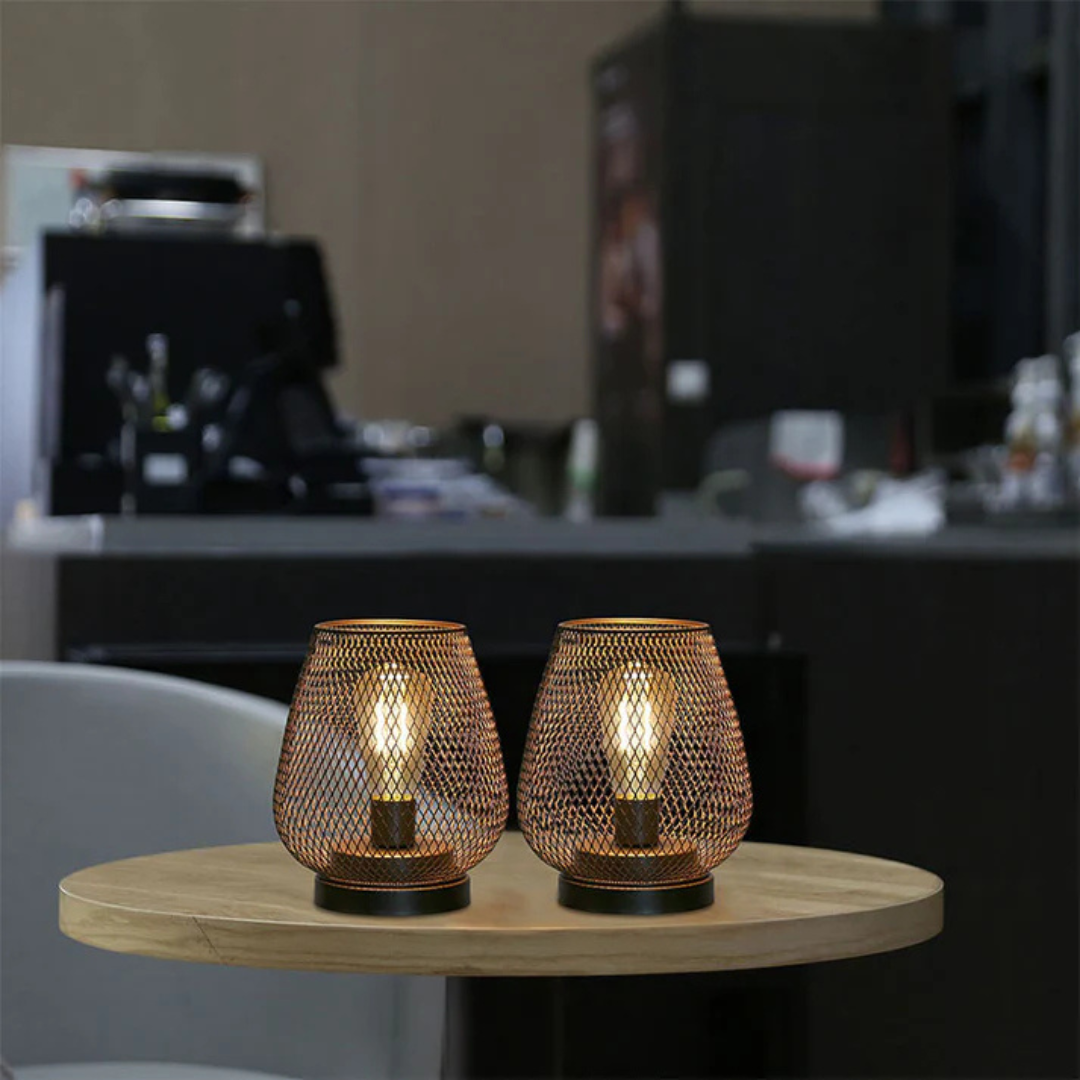 Wireless LED Lantern Rechargeable Modern Metal Indoor Outdoor Table Light | Lumfield