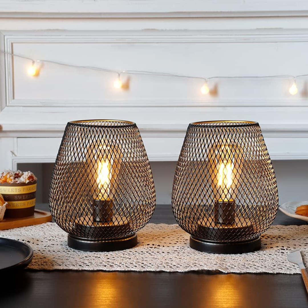 Wireless LED Lantern Rechargeable Modern Metal Indoor Outdoor Table Light | Lumfield