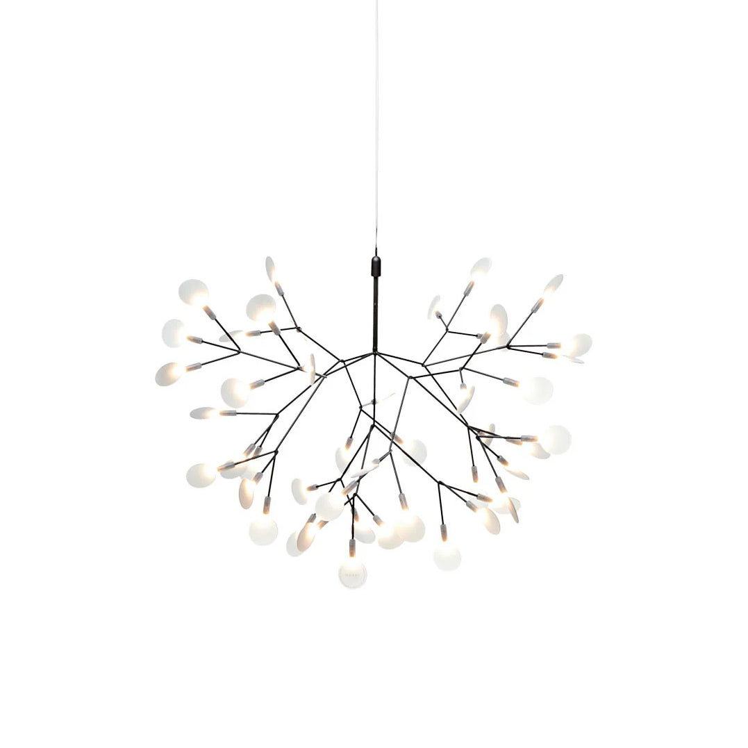 Heracleum Chandelier Organic LED Branch Design Black Rose Gold White Dimmable Remote High Ceiling | Lumfield