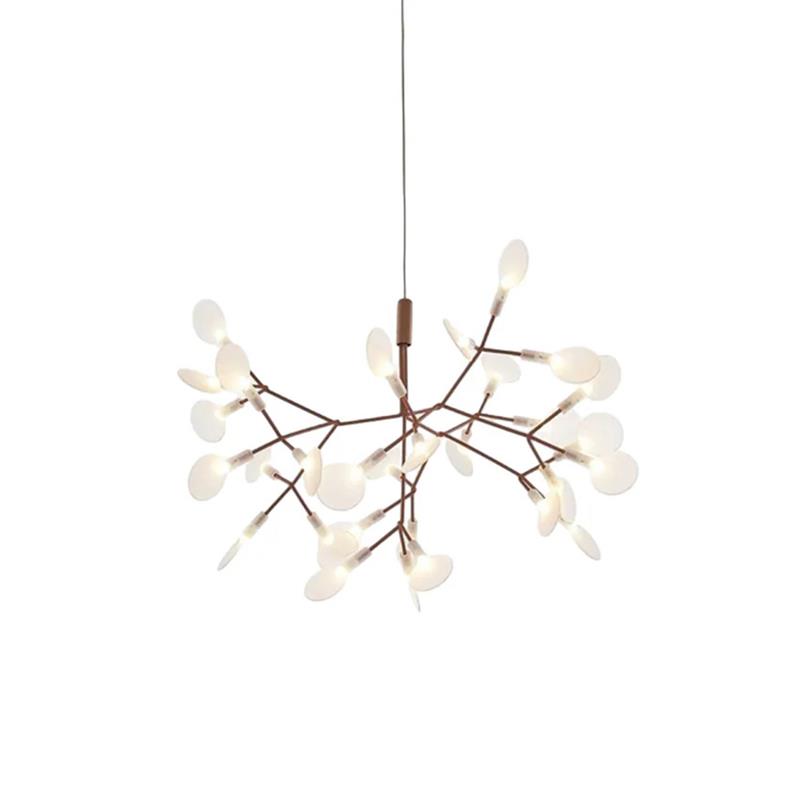 Heracleum Chandelier Organic LED Branch Design Black Rose Gold White Dimmable Remote High Ceiling | Lumfield