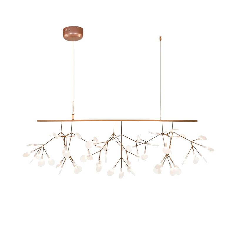 Heracleum Chandelier Organic LED Branch Design Black Rose Gold White Dimmable Remote High Ceiling | Lumfield