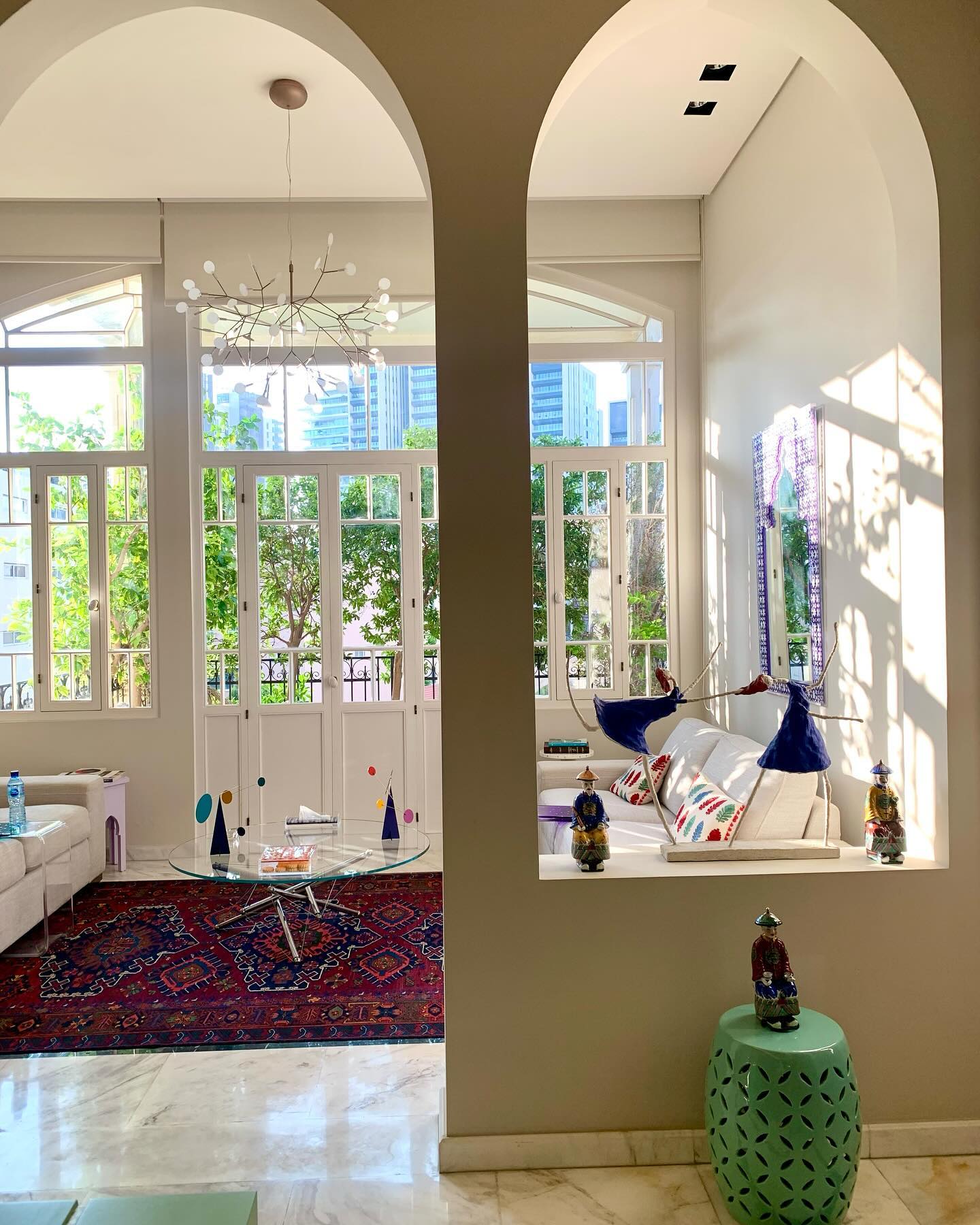 Heracleum Chandelier Organic LED Branch Design Black Rose Gold White Dimmable Remote High Ceiling | Lumfield