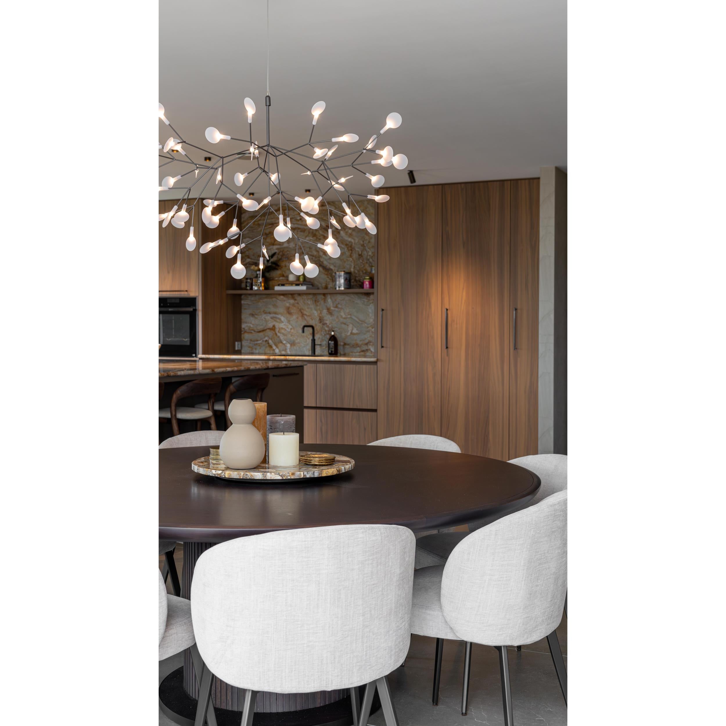 Heracleum Chandelier Organic LED Branch Design Black Rose Gold White Dimmable Remote High Ceiling | Lumfield