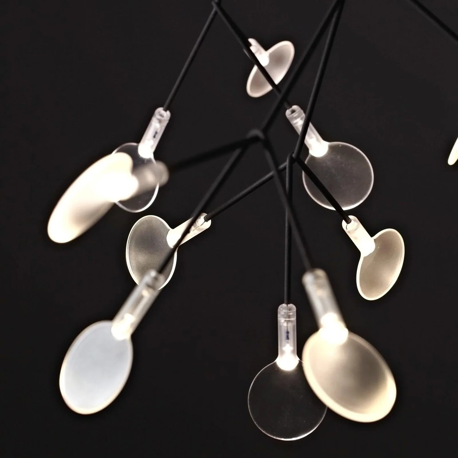 Heracleum Chandelier Organic LED Branch Design Black Rose Gold White Dimmable Remote High Ceiling | Lumfield