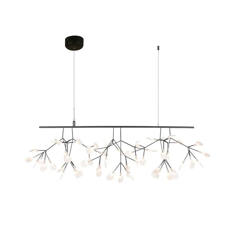 Heracleum Chandelier Organic LED Branch Design Black Rose Gold White Dimmable Remote High Ceiling | Lumfield