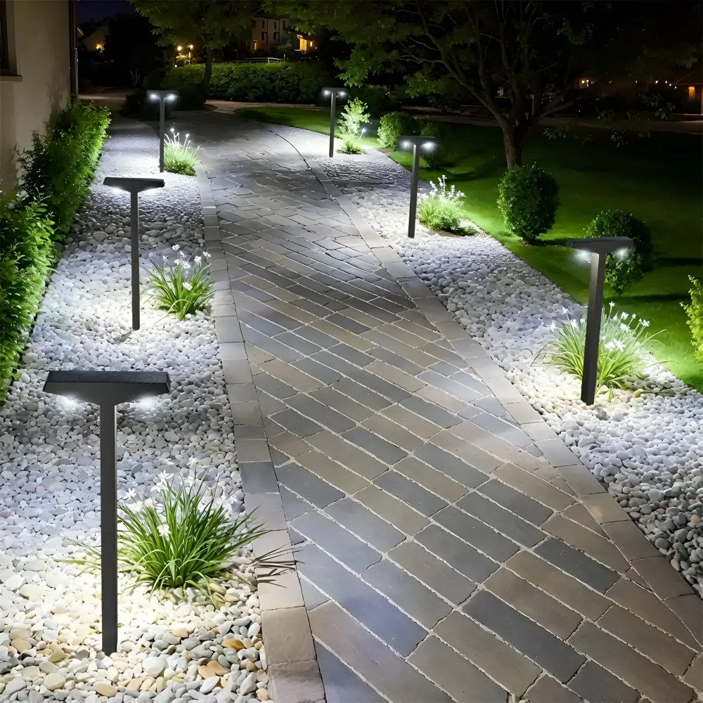 Solar Pathway Lights 4 Pack Waterproof IP65 24 Inch Outdoor | Lumfield