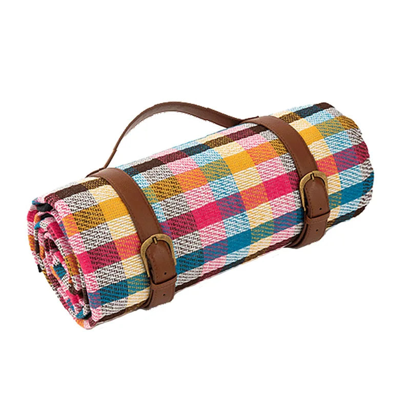 Waterproof Picnic Blanket Checkered With Carry Strap 59x79 Or 79x79 Inch | Lumfield
