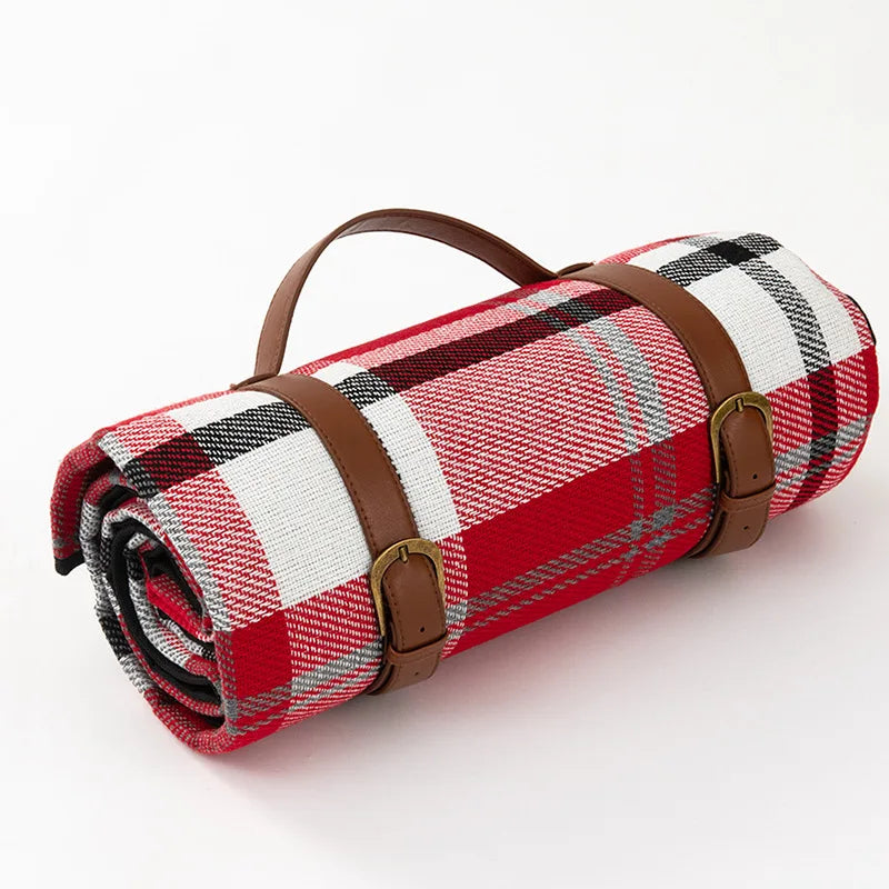 Waterproof Picnic Blanket Checkered With Carry Strap 59x79 Or 79x79 Inch | Lumfield
