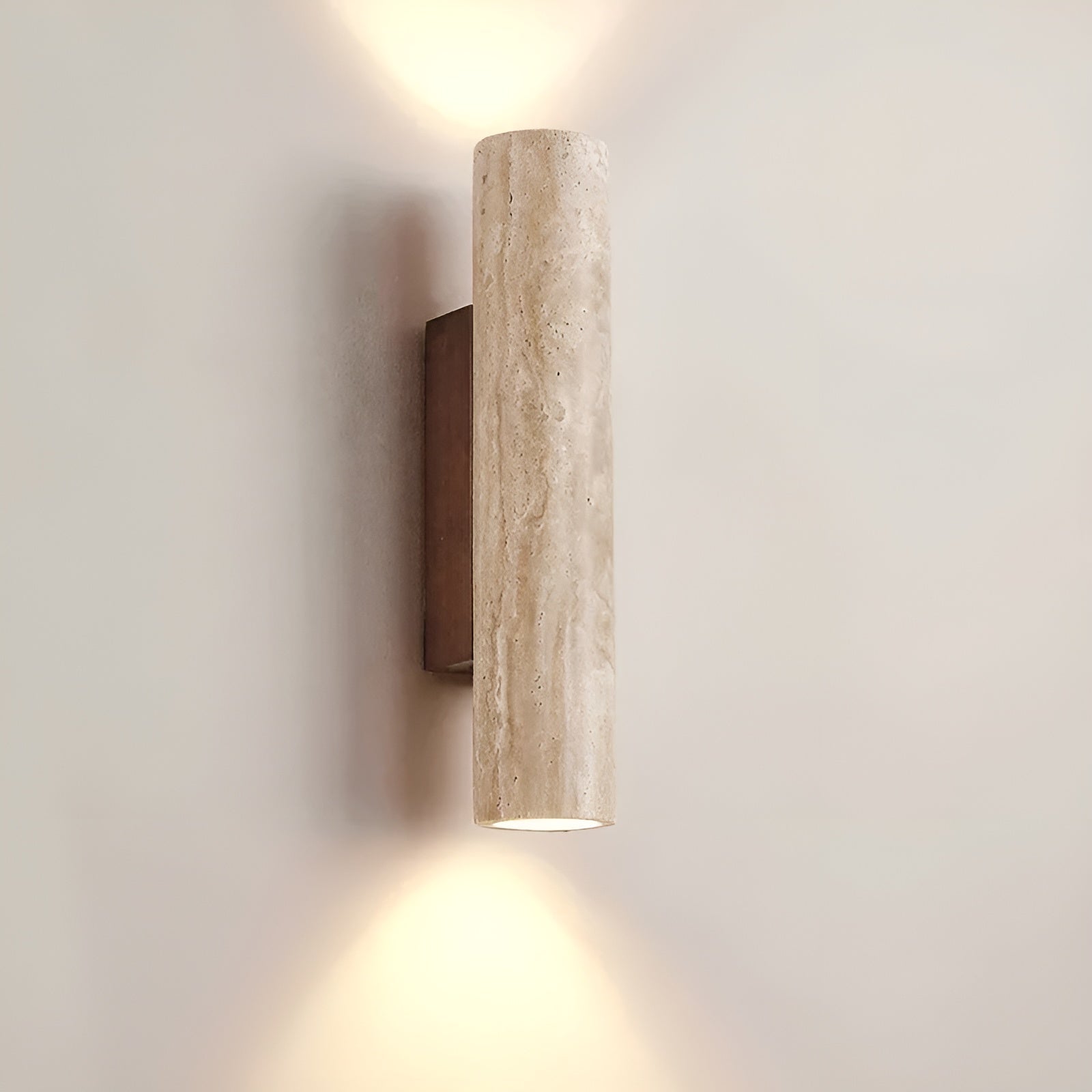 Travertine Wall Light Natural Stone LED Modern Indoor Sconce 11 Inch 12.6 Inch | Lumfield
