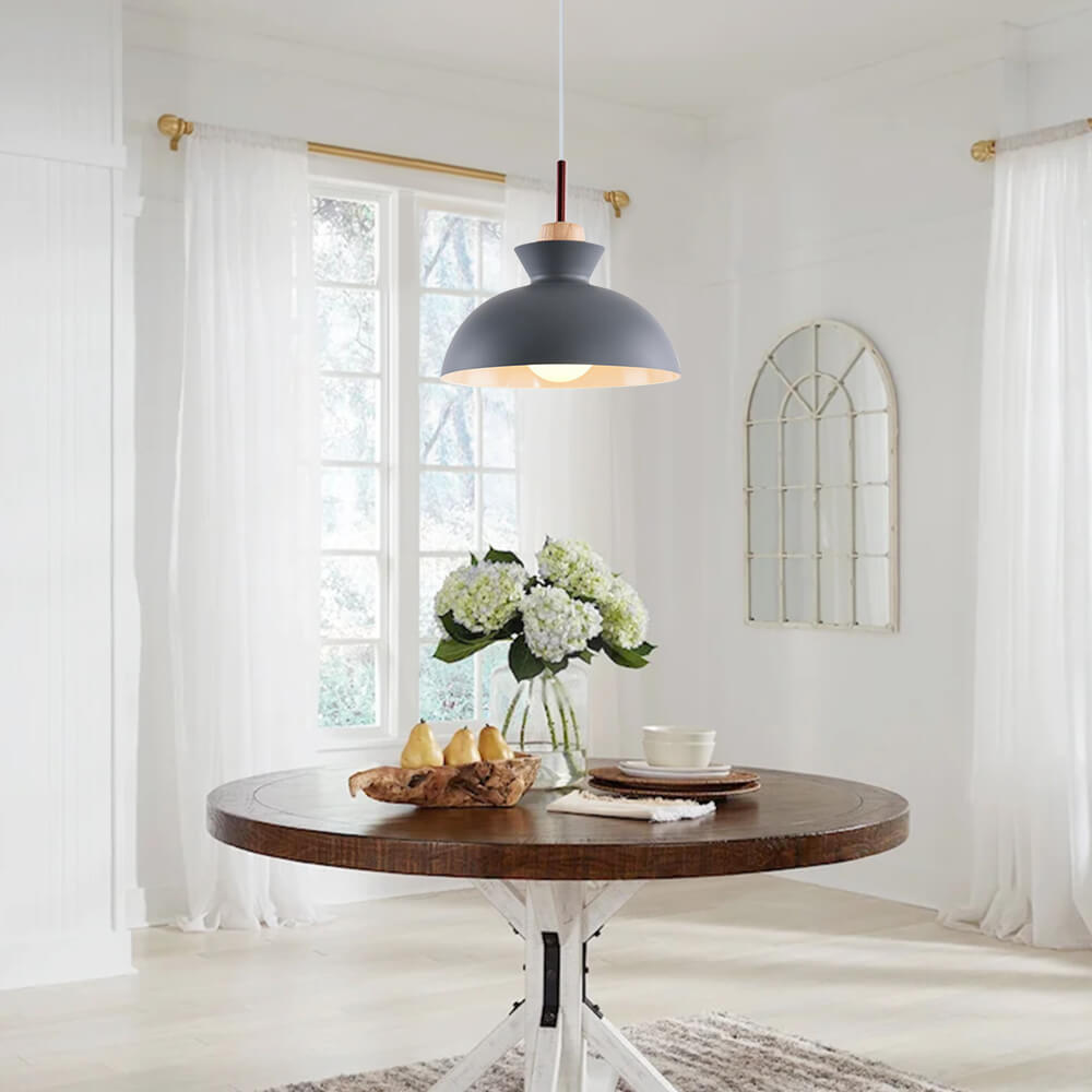 Pendant Light Modern Dome Metal Adjustable 11 Inch Kitchen | Lumfield