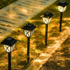 Solar Pathway Lights 4 Pack 17 Inch LED Waterproof Garden | Lumfield