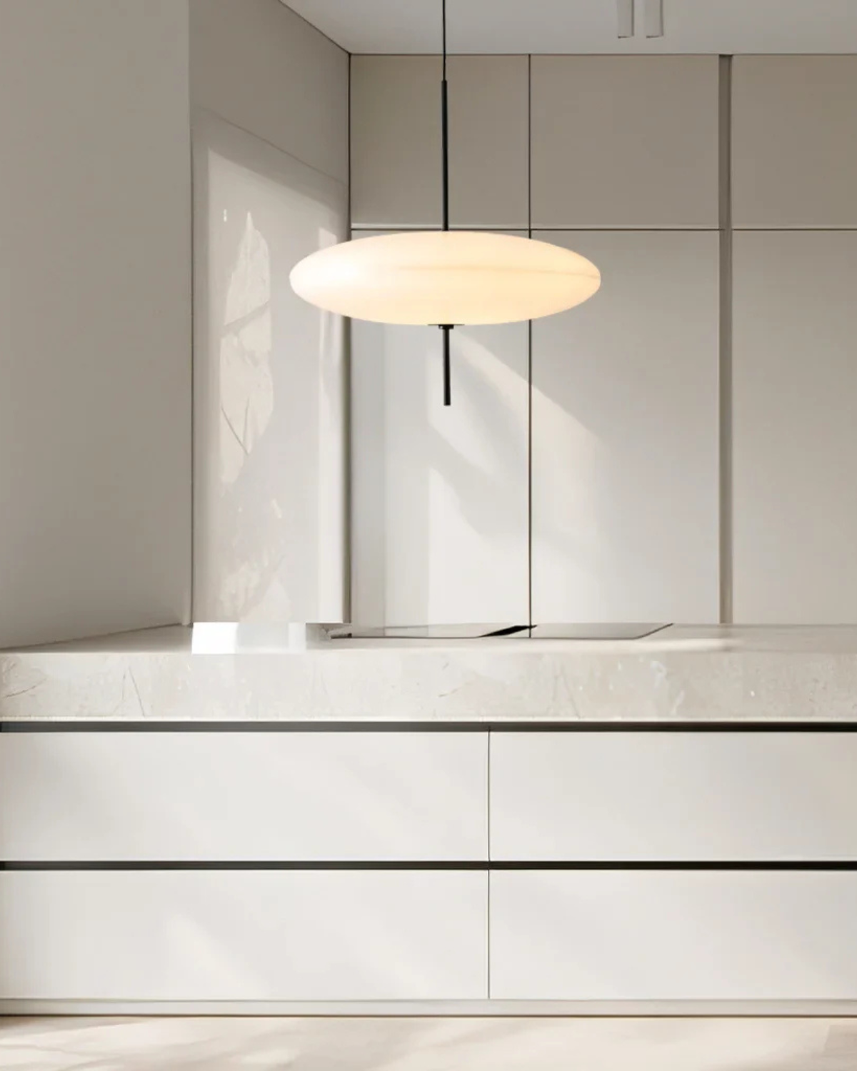 Pendant Light Floating Acrylic Metal Two-Tone Minimalist Modern Dining Room Living Room | Lumfield