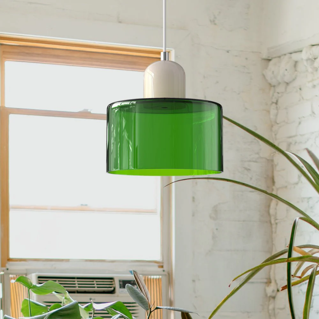 Retro Glass Pendant Light 6 Inch Adjustable 59 Inch Drop | Lumfield