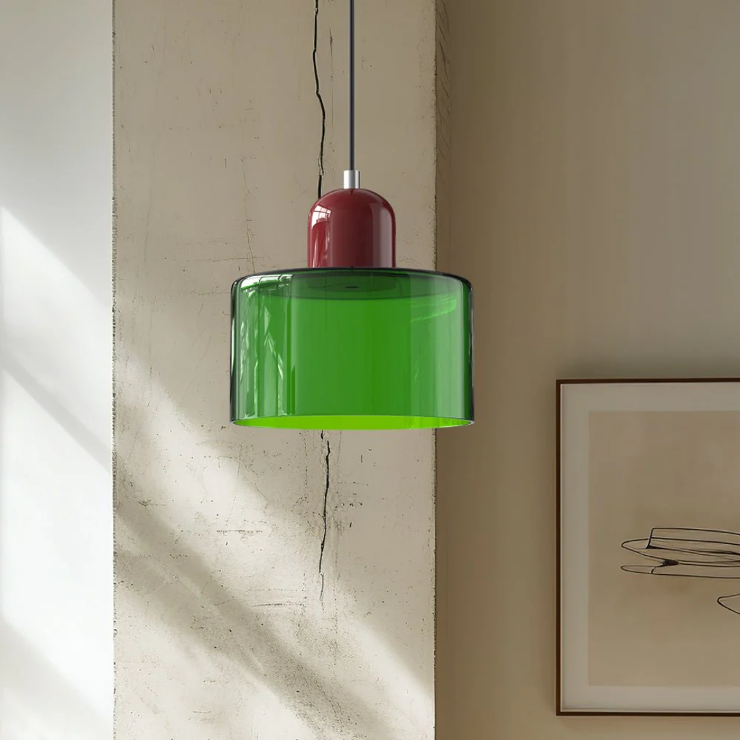 Retro Glass Pendant Light 6 Inch Adjustable 59 Inch Drop | Lumfield