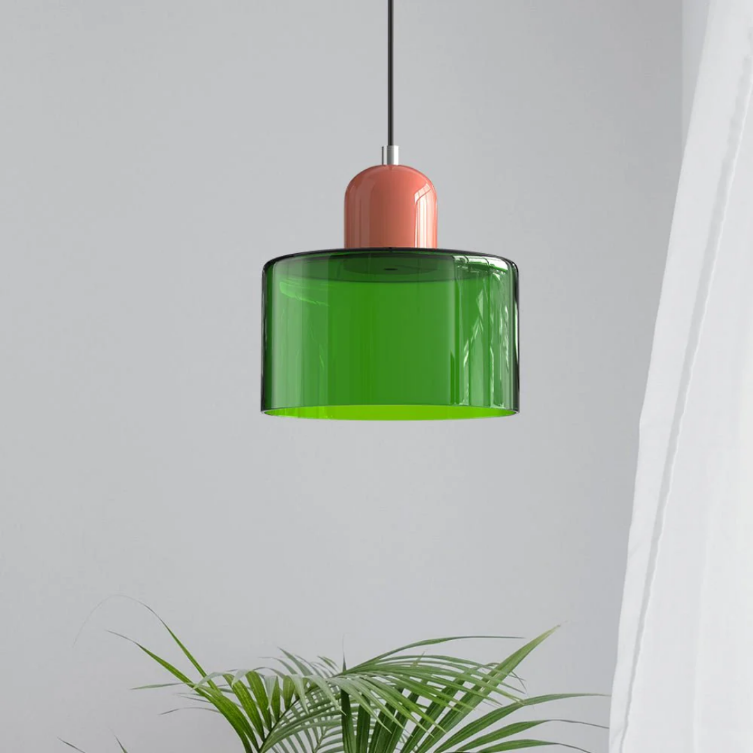 Retro Glass Pendant Light 6 Inch Adjustable 59 Inch Drop | Lumfield