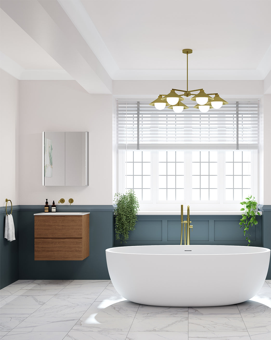 Floating Bathroom Vanity Walnut 24 Inch Soft Close Sink | Lumfield