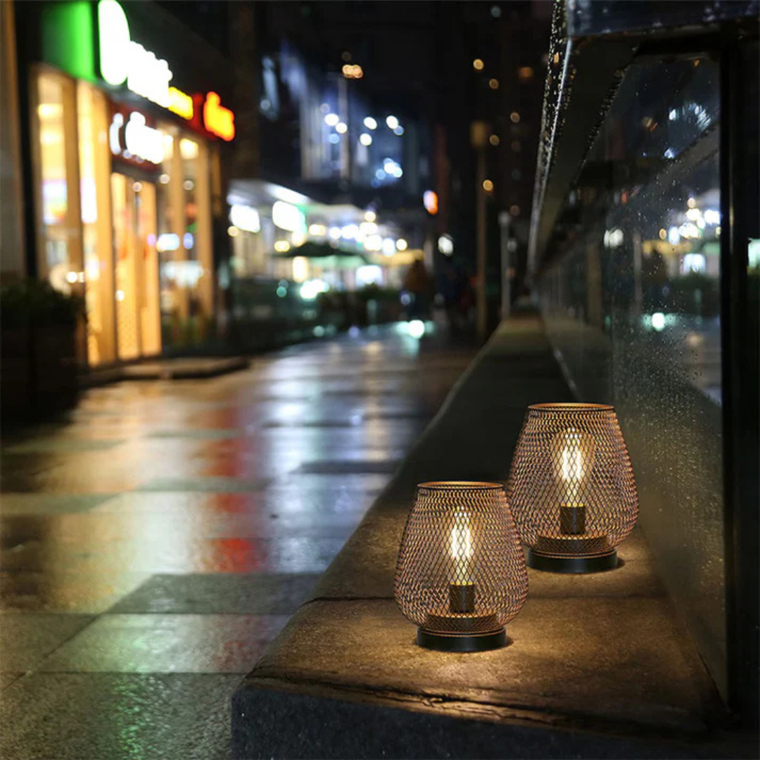 Wireless LED Lantern Rechargeable Modern Metal Indoor Outdoor Table Light | Lumfield