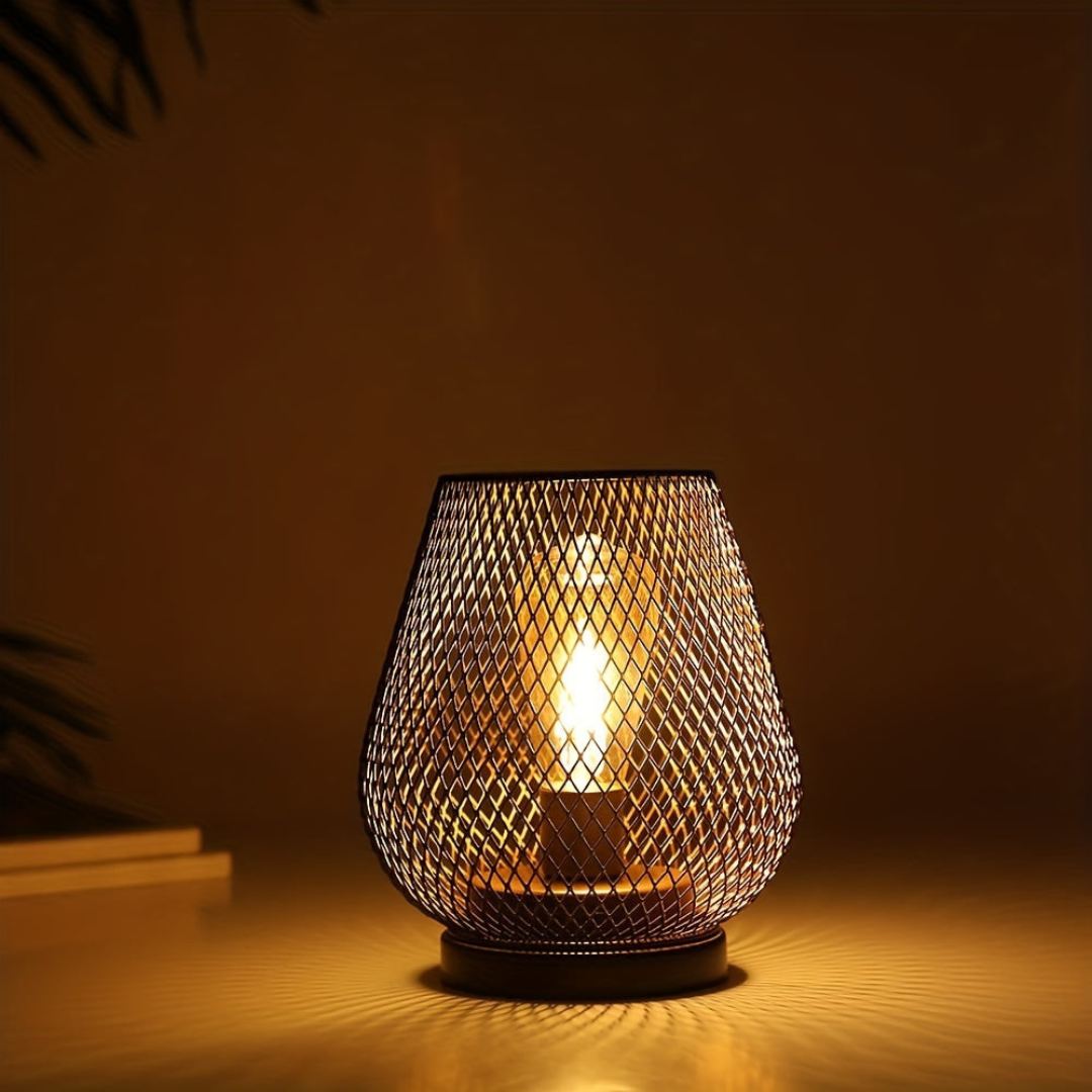 Wireless LED Lantern Rechargeable Modern Metal Indoor Outdoor Table Light | Lumfield