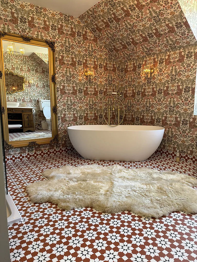 Freestanding Bathtub 63 Inch Matte White Solid Surface Soaking Tub Modern | Lumfield