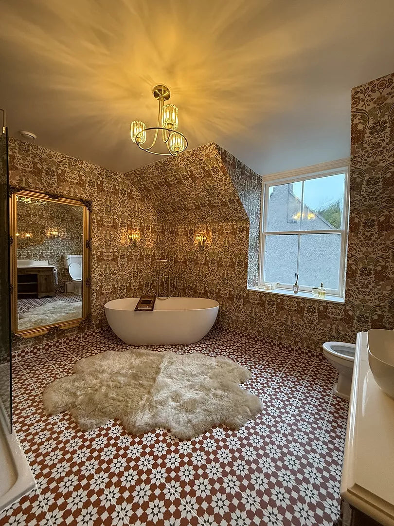 Freestanding Bathtub 63 Inch Matte White Solid Surface Soaking Tub Modern | Lumfield