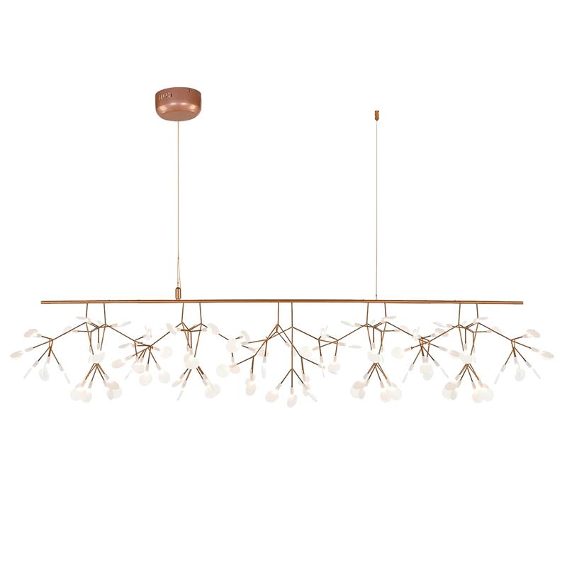 Heracleum Chandelier Organic LED Branch Design Black Rose Gold White Dimmable Remote High Ceiling | Lumfield