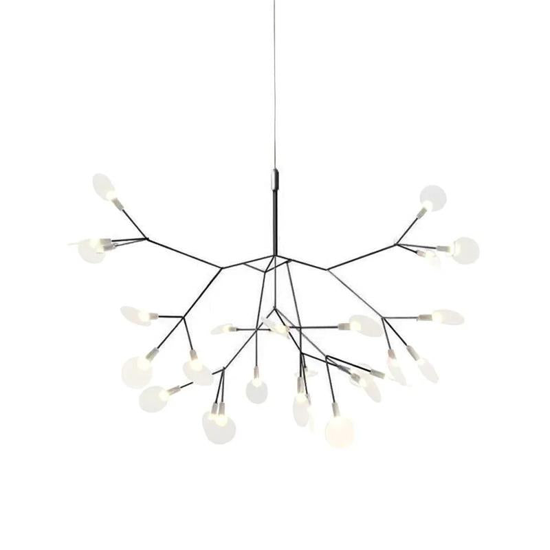 Heracleum Chandelier Organic LED Branch Design Black Rose Gold White Dimmable Remote High Ceiling | Lumfield