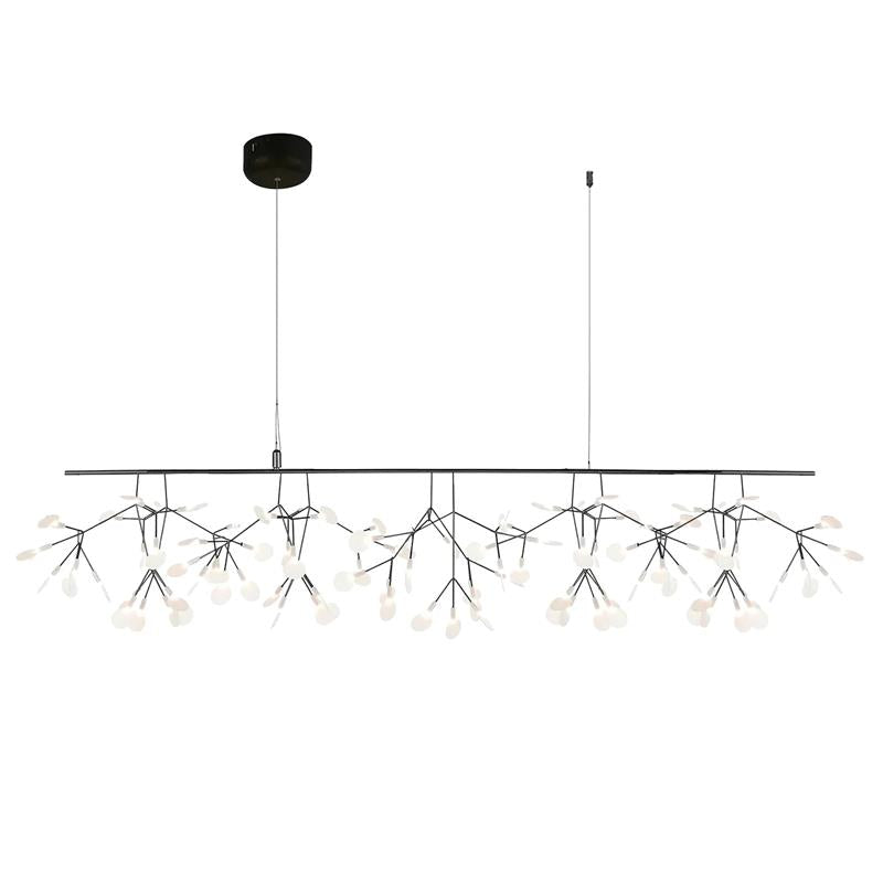Heracleum Chandelier Organic LED Branch Design Black Rose Gold White Dimmable Remote High Ceiling | Lumfield