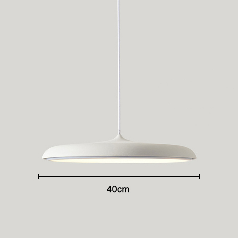 Scandinavian Ultra Thin Disc Pendant Light Diffused LED Modern Interior 25cm 40cm | Lumfield