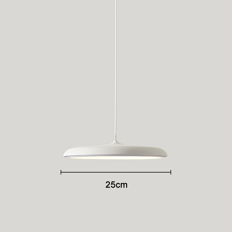 Scandinavian Ultra Thin Disc Pendant Light Diffused LED Modern Interior 25cm 40cm | Lumfield