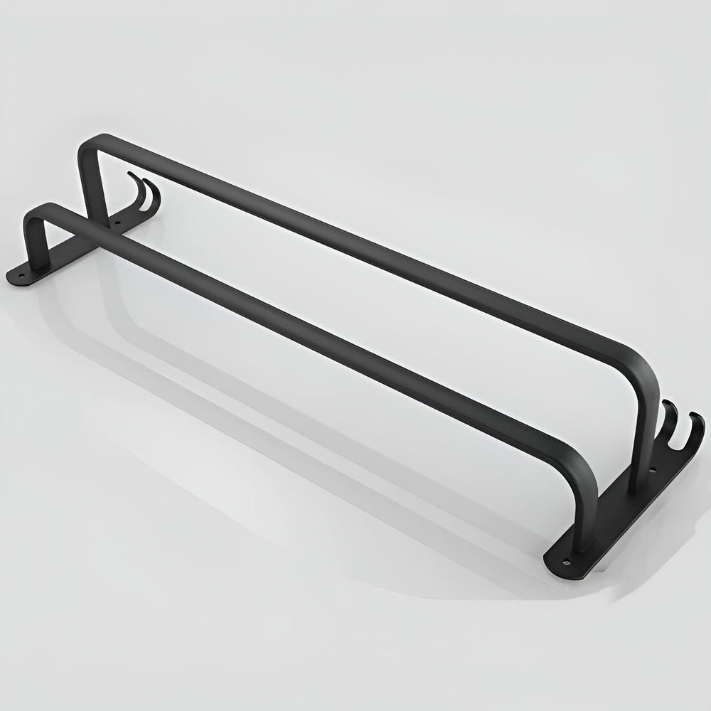 Wall Mounted Towel Rack Black Aluminum Bathroom 3 Bar | Lumfield