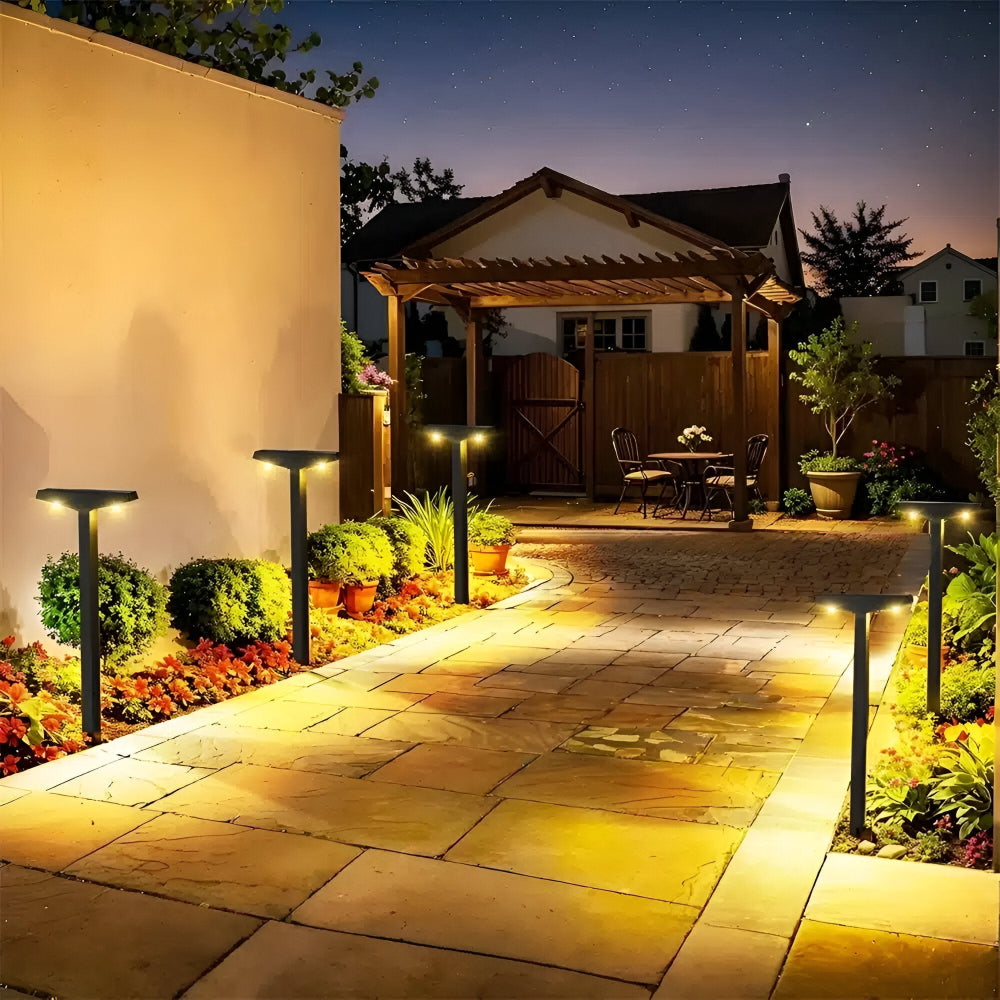 Solar Pathway Lights 4 Pack Waterproof IP65 24 Inch Outdoor | Lumfield