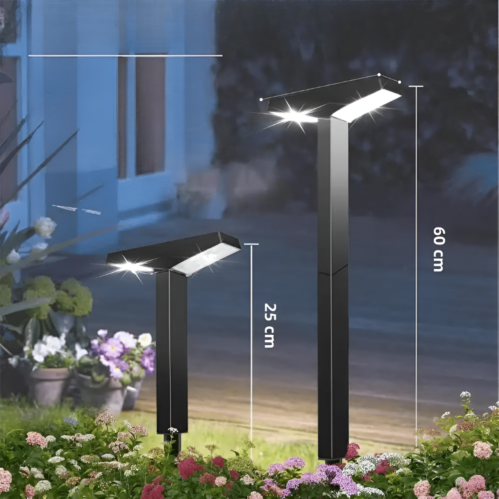 Solar Pathway Lights 4 Pack Waterproof IP65 24 Inch Outdoor | Lumfield