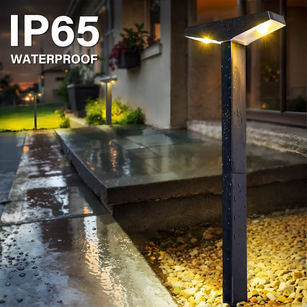 Solar Pathway Lights 4 Pack Waterproof IP65 24 Inch Outdoor | Lumfield