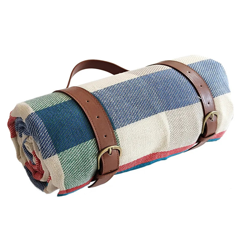Waterproof Picnic Blanket Checkered With Carry Strap 59x79 Or 79x79 Inch | Lumfield