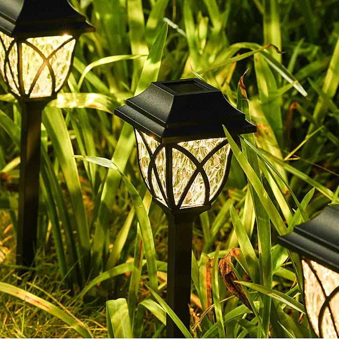 Solar Pathway Lights 4 Pack 17 Inch LED Waterproof Garden | Lumfield