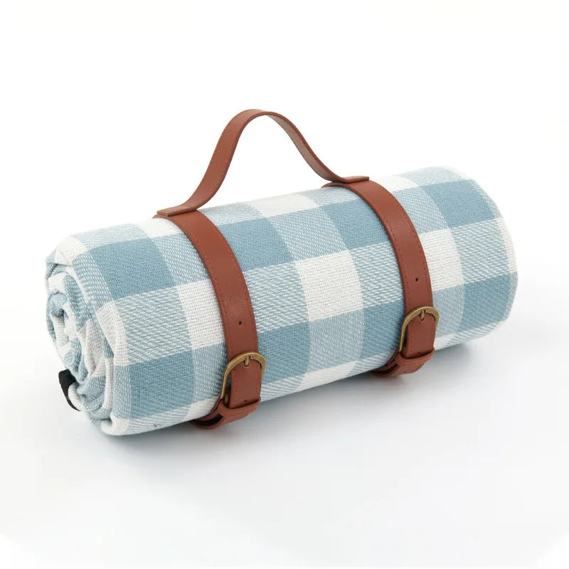 Waterproof Picnic Blanket Checkered With Carry Strap 59x79 Or 79x79 Inch | Lumfield