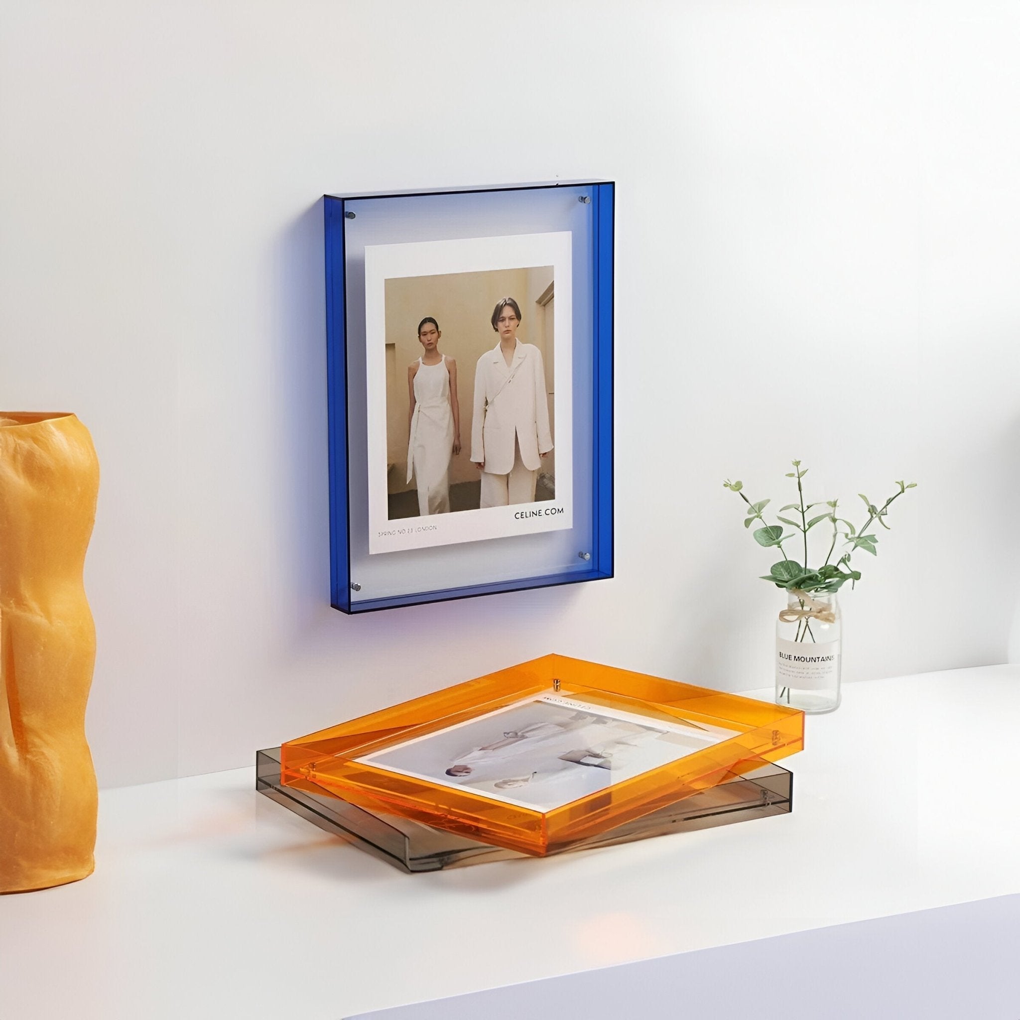 Acrylic Picture Frame Clear Minimalist Floating Wall Tabletop Display | Lumfield