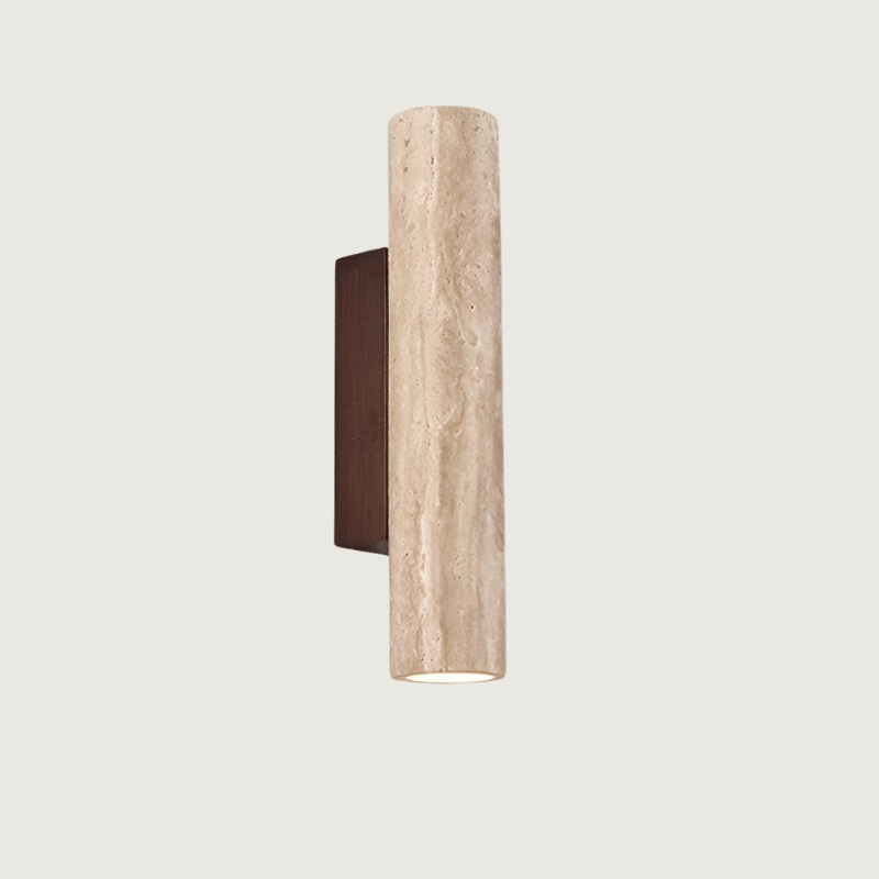 Travertine Wall Light Natural Stone LED Modern Indoor Sconce 11 Inch 12.6 Inch | Lumfield