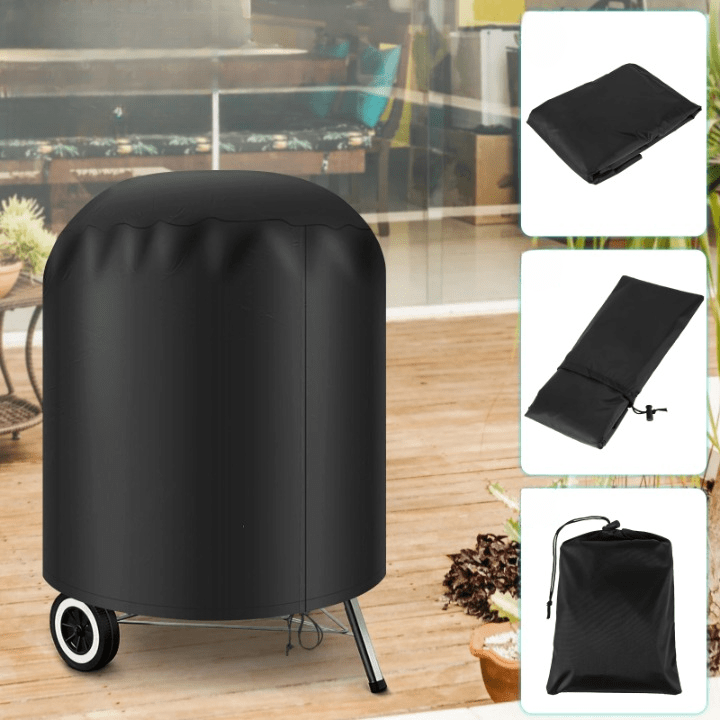 BBQ Grill Cover Waterproof UV Resistant Oxford Black Universal Fit | Lumfield