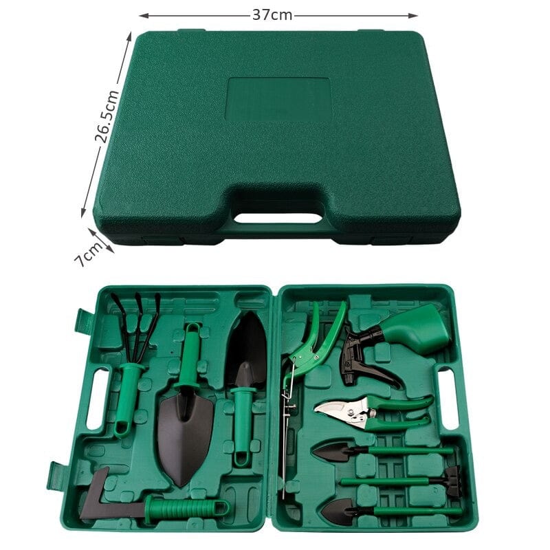 Garden Tool Set 10 Piece Stainless Steel With Storage Case | Lumfield