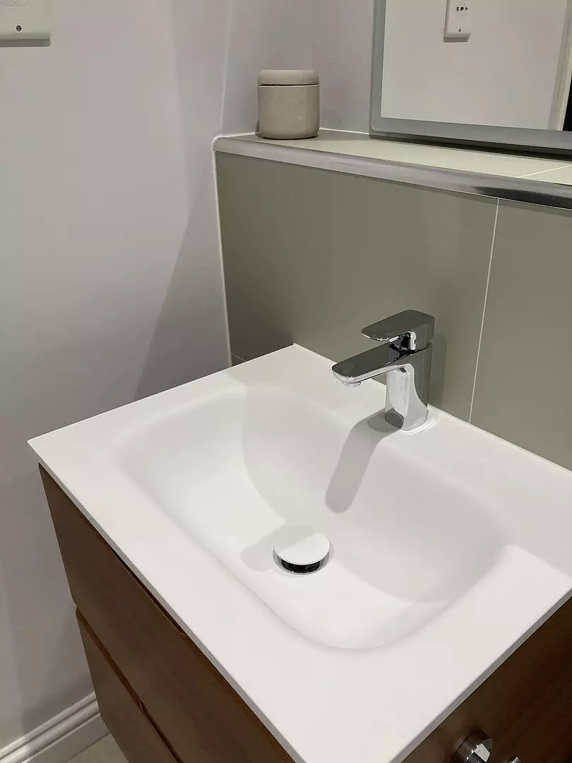 Floating Bathroom Vanity Walnut 24 Inch Soft Close Sink | Lumfield